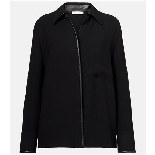 Vince camicia con pelle in similpelle