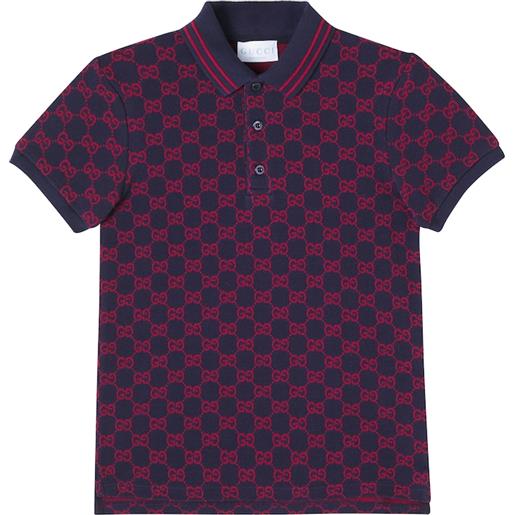 Gucci Kids polo in cotone gg