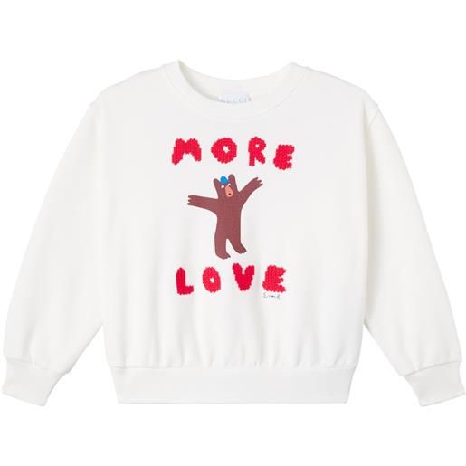 Gucci Kids x euan roberts - felpa in cotone con ricamo