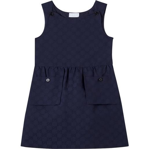 Gucci Kids abito in jacquard di cotone gg