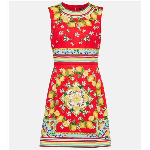 Dolce&Gabbana abito corto in cotone con stampa