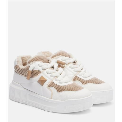 Valentino Garavani sneakers one stud xl in pelle e velluto