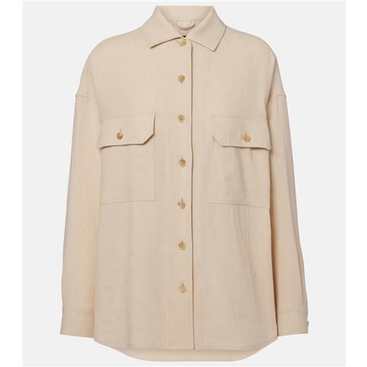Loro Piana camicia in lino e lana
