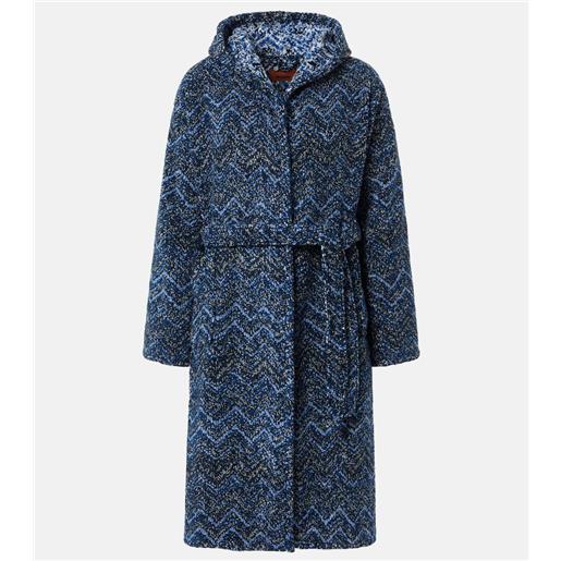 Missoni accappatoio azul zigzag in spugna di cotone
