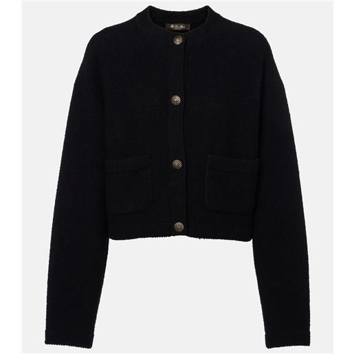 Loro Piana cardigan cropped in cotone e seta