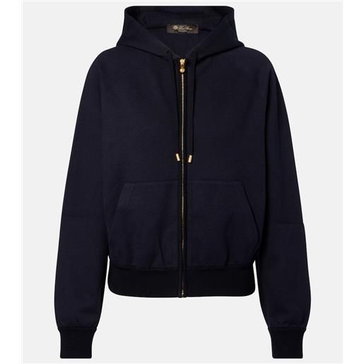 Loro Piana felpa viera in pile di cotone, seta e cashmere
