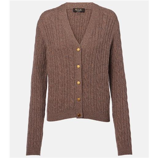 Loro Piana cardigan treccia in cashmere
