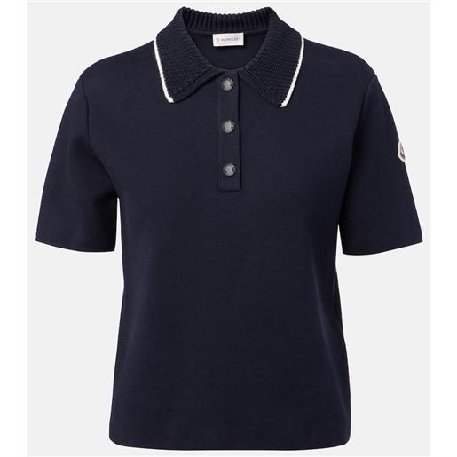 Moncler polo in cotone con logo