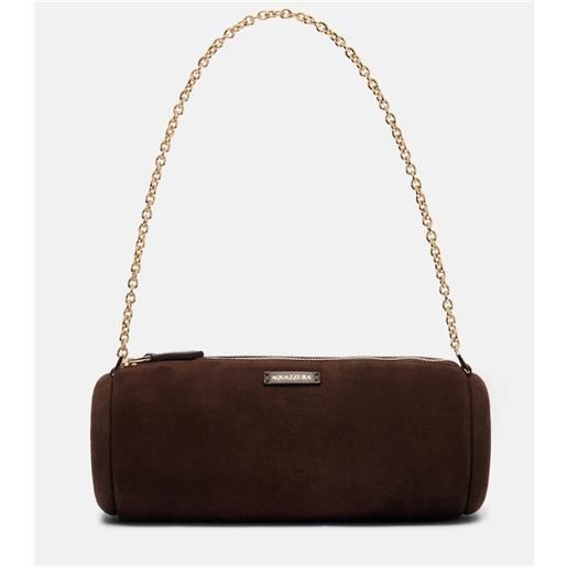 Aquazzura borsa a spalla hoop mini in suede