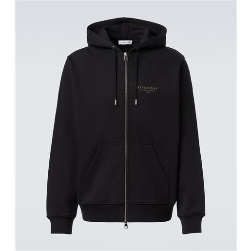 Givenchy felpa Givenchy stamp in jersey di pile con cappuccio