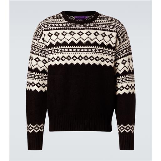 Ralph Lauren Purple Label pullover in cashmere con intarsio