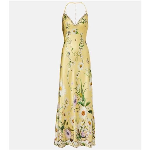 Camilla abito midi in charmeuse di raso di seta