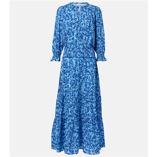 Heidi Klein abito lungo la marquet in misto cotone