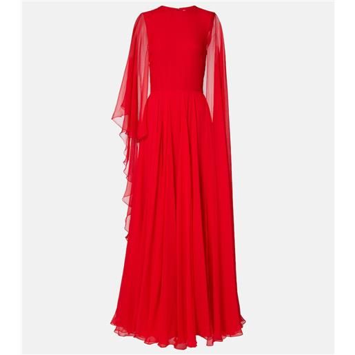 Givenchy abito lungo in chiffon di seta