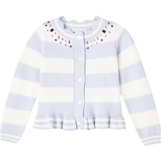 Monnalisa cardigan a righe con decorazioni
