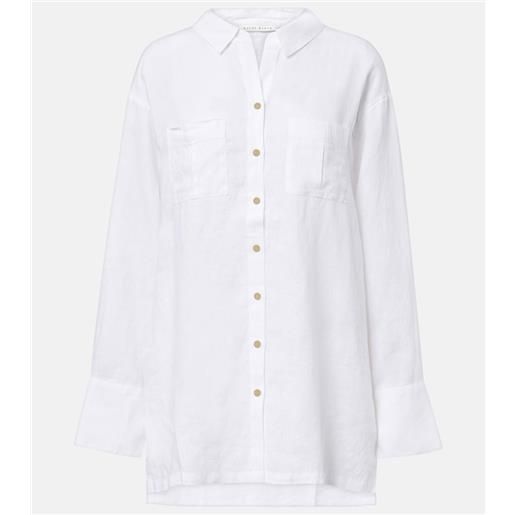 Heidi Klein camicia white bay in lino