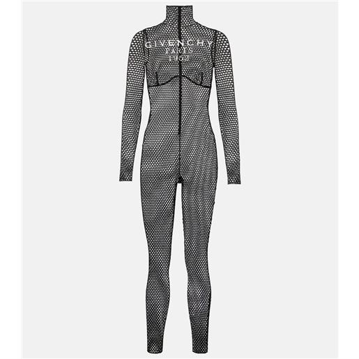 Givenchy body a collo alto in mesh