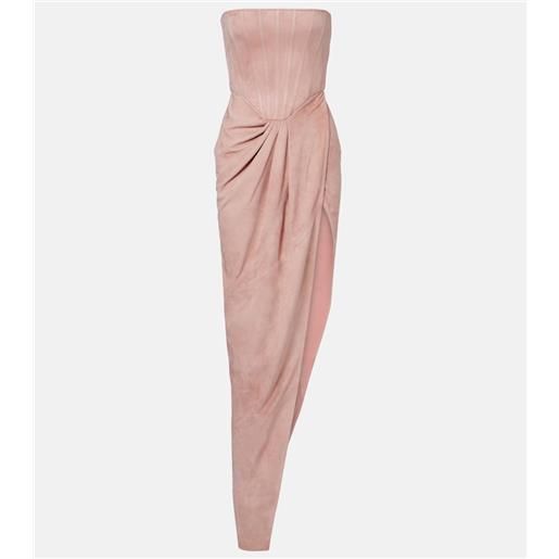 Alex Perry abito bustier in suede