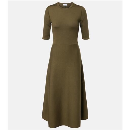Gabriela Hearst abito midi in lana, cashmere e seta