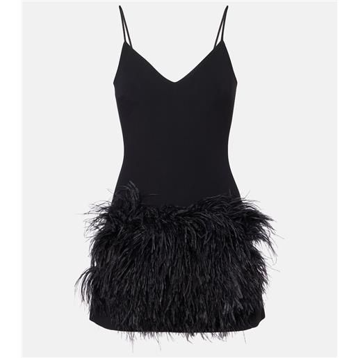 David Koma miniabito con piume