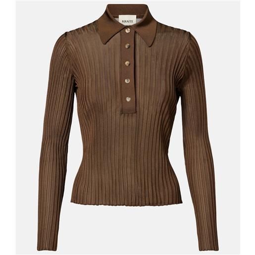 Khaite polo vin in maglia a coste