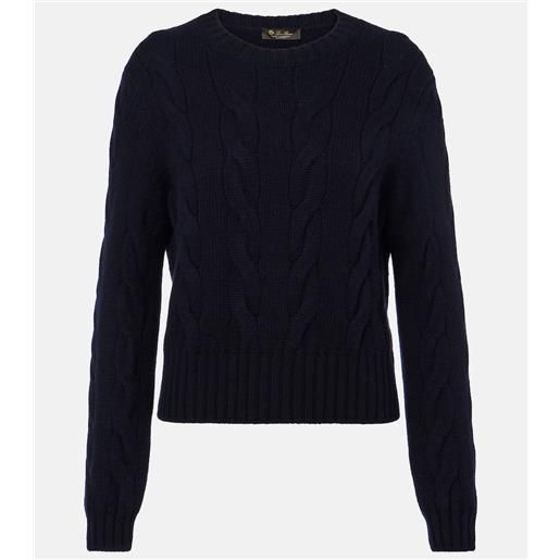 Loro Piana pullover napier in cashmere a trecce