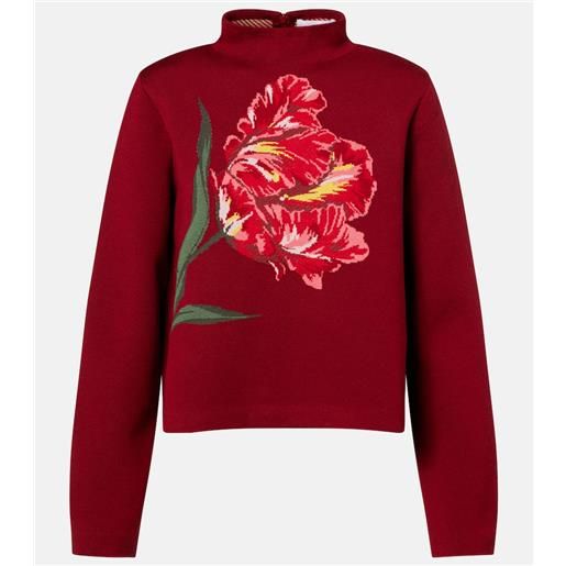 Carolina Herrera pullover in jacquard di cotone e lana