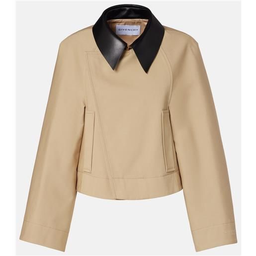 Givenchy caban cropped in cotone e lana