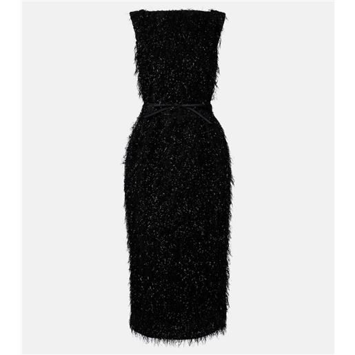 Erdem abito midi in lurex® fil coupé