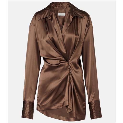 Dries Van Noten camicia in misto seta