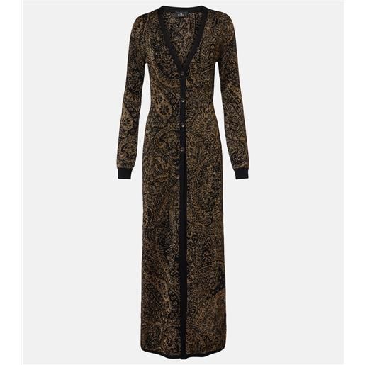 Etro cardigan in misto lana lamã© con motivo paisley