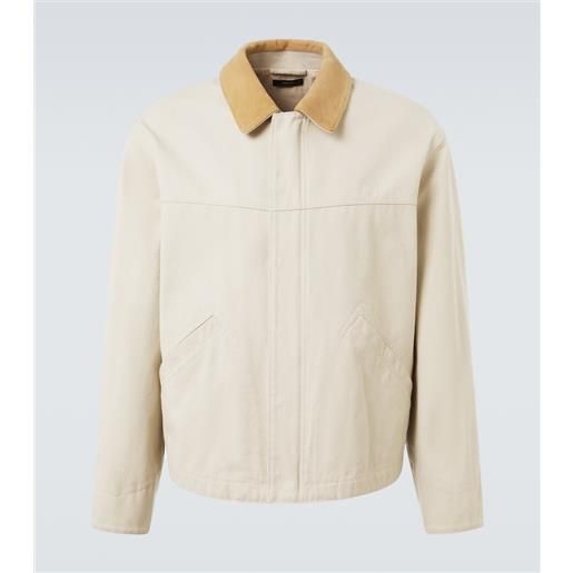 Tom Ford giacca in canvas di cotone con suede