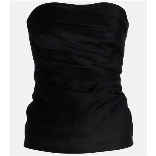 Tove top a fascia izel in velluto