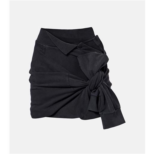 Balenciaga minigonna in piquã© di cotone