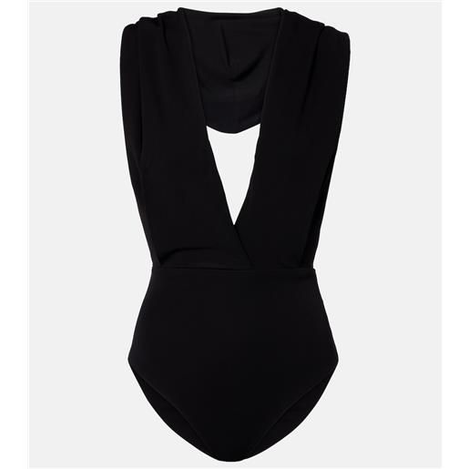Balmain body in jersey con cappuccio