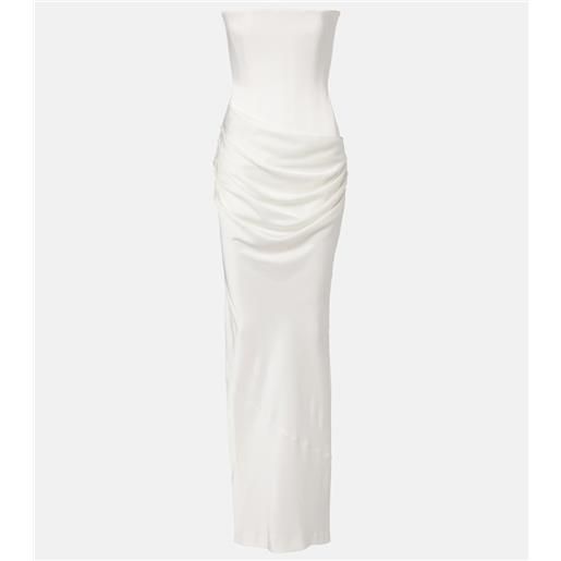 Alex Perry bridal - abito lungo drappeggiato in crãªpe di raso