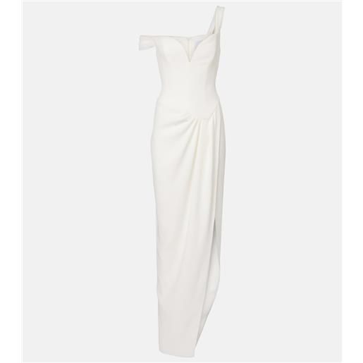 Alex Perry bridal - abito lungo off-shoulder in crãªpe
