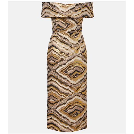 Markarian abito midi gloria in jacquard