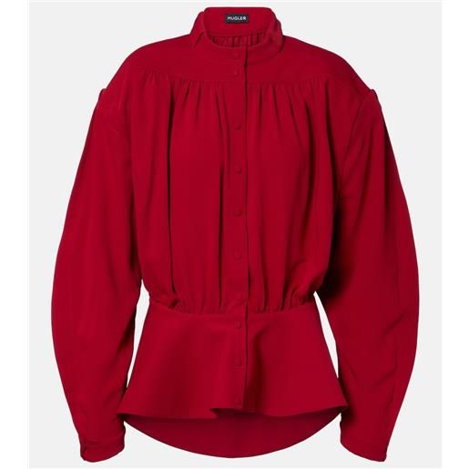 Mugler blusa re/edit hiver russe in twill di crãªpe