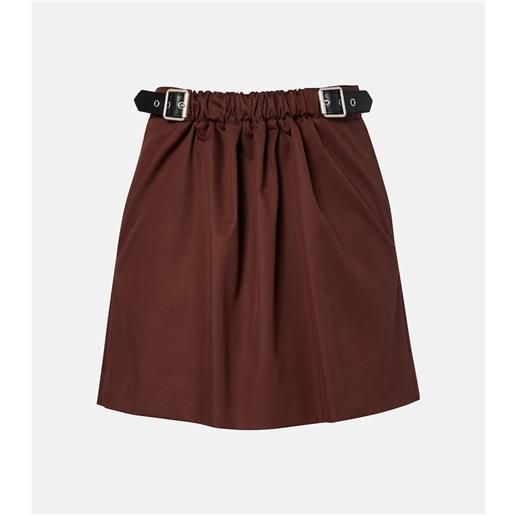 Loewe minigonna in twill di cotone e seta