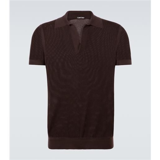 Tom Ford polo in cotone e seta