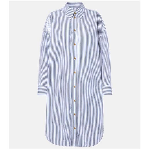 Bottega Veneta camicia in popeline di cotone a righe