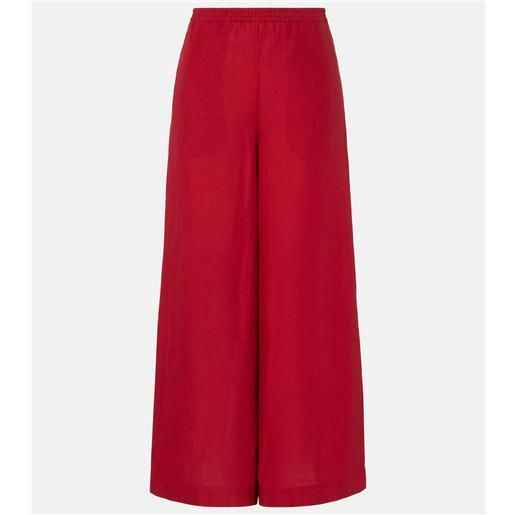 Eres pantaloni select in lino a gamba larga