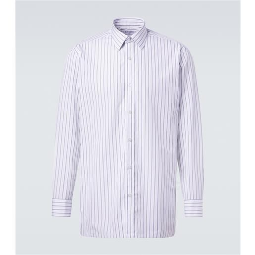 Charvet camicia in popeline di cotone a righe