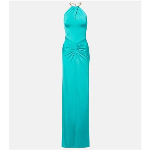Carolina Herrera abito lungo in jersey
