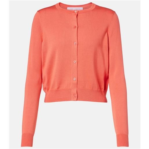 Carolina Herrera cardigan cropped in seta e cotone