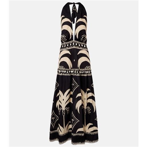 Johanna Ortiz abito lungo in cotone con stampa
