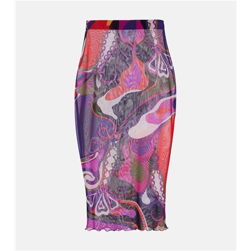 Gonna A Pieghe In Pizzo Con Ricamo Floreale – Y2K – Donna – Mini Gonna A Strati Con Volant