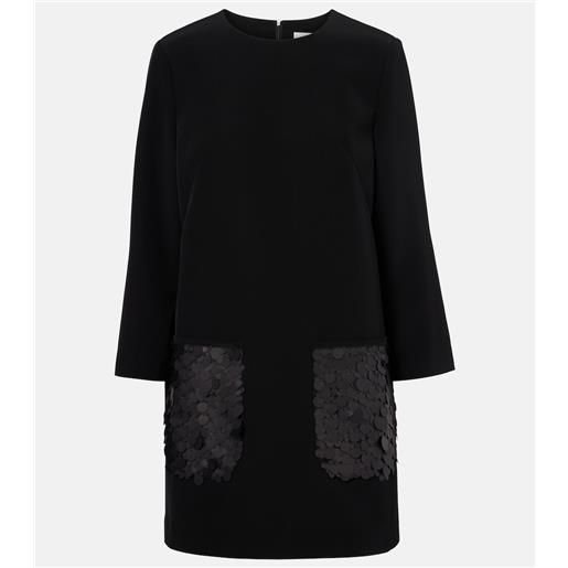 Joseph abito corto bixio in twill di raso con paillettes