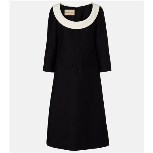 Valentino abito midi in crepe couture
